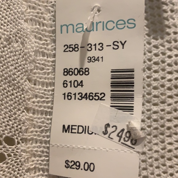 NWT Maurices white sweater size medium - Picture 4 of 4